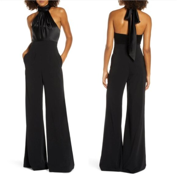 Jill Stuart Pants - JILL JILL Halter Top Wide Leg Jumpsuit